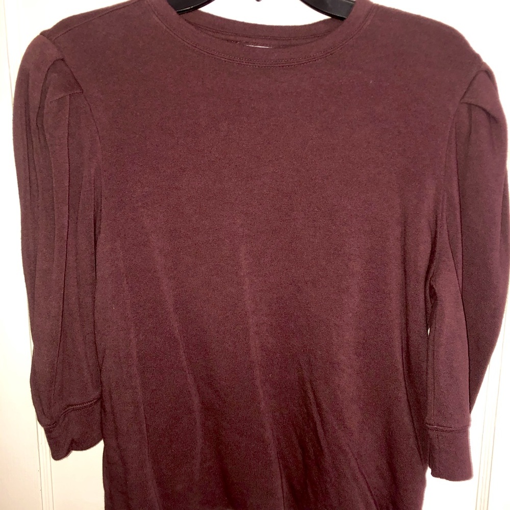 Nordstrom ABOUND maroon balloon sleeve sweatshirt